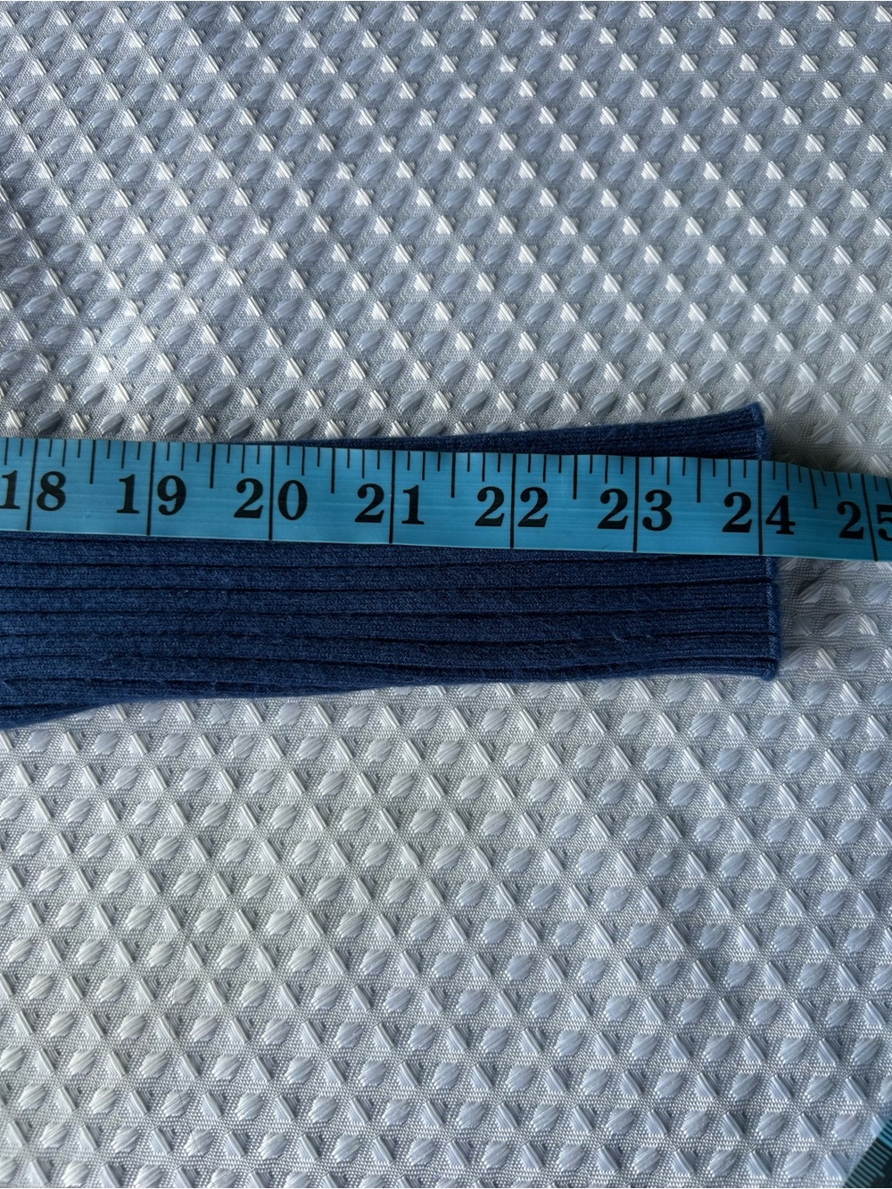 Simons Contemporaine Blue Ruffled Open-Front Ribbed Cardigan - Picture 8 of 10